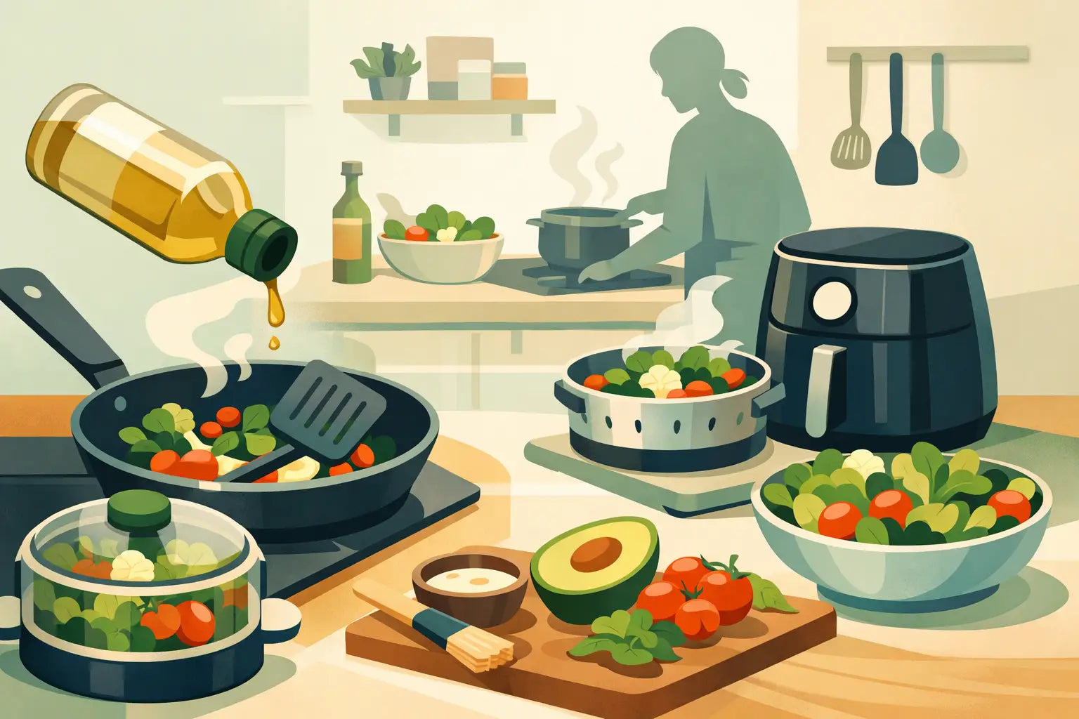 How to Use Less Oil Cooking at Home