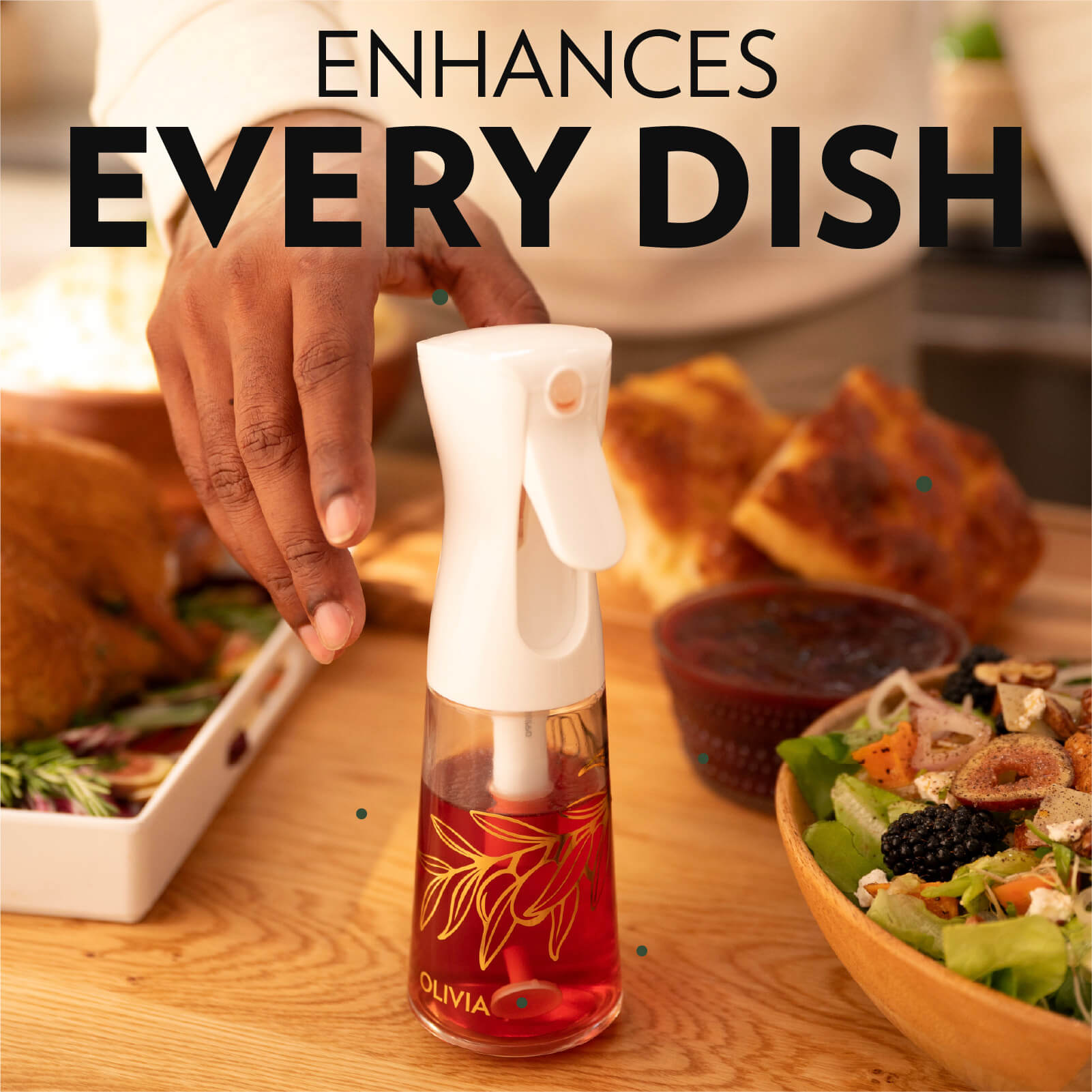 Olivia Signature Oil Sprayer White Two Pack 200ml