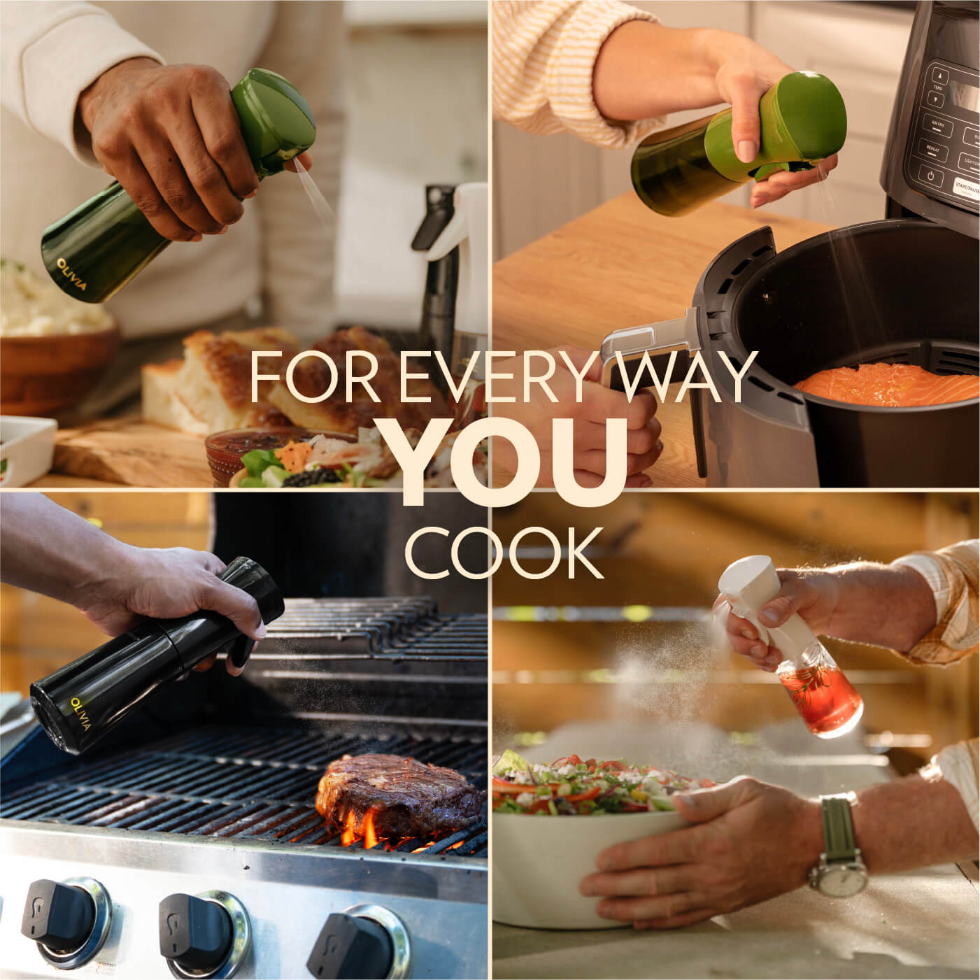 Olivia Signature Oil Sprayer Olive Green 200ml