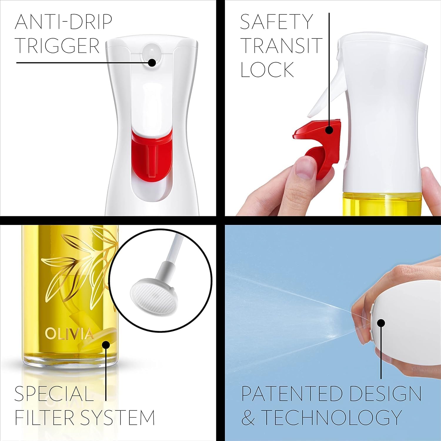 Olivia Signature Oil Sprayer Golden Leaves 130ml