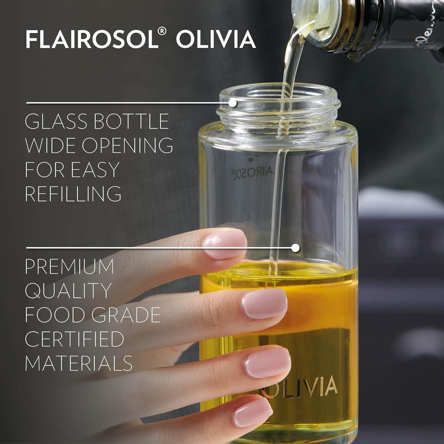 Olivia Signature Oil Sprayer White Print 130ml
